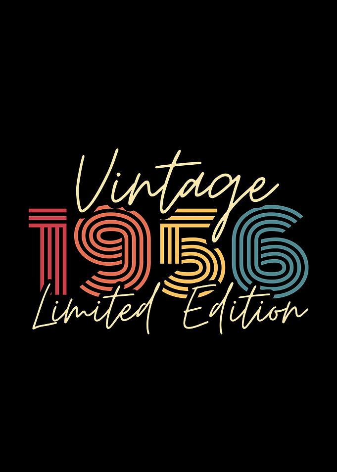 Vintage 1956 Limited Edition Graphic