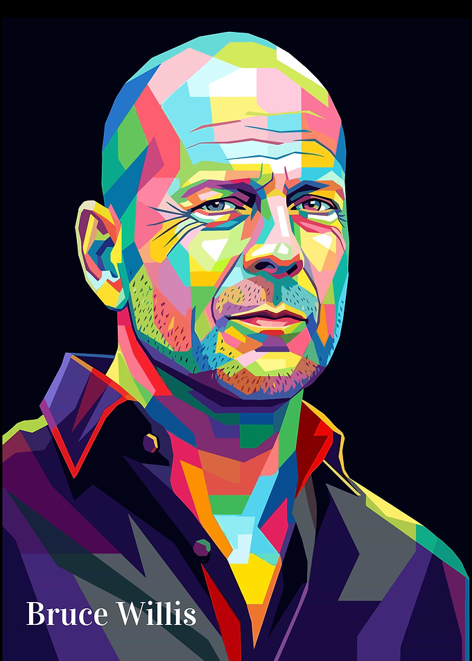 Bruce Willis Pop Art Portrait