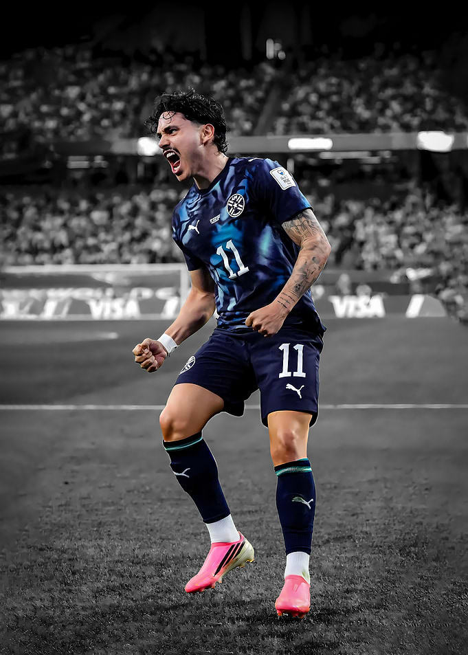 Soccer Player Celebrating Goal