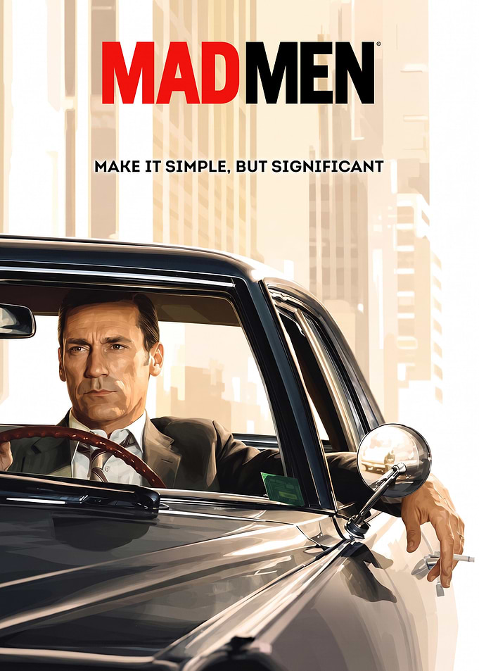 Mad Men Don Draper Car Poster