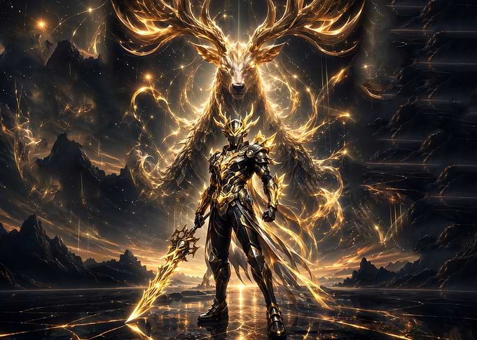 Golden Warrior and Celestial Stag
