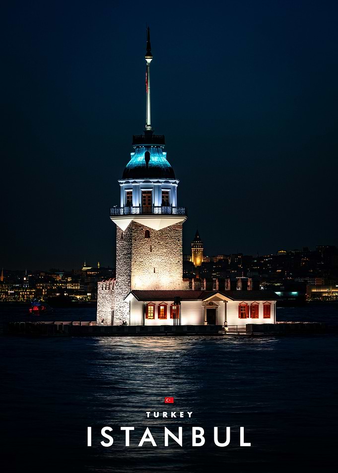 Maiden's Tower Istanbul Night View