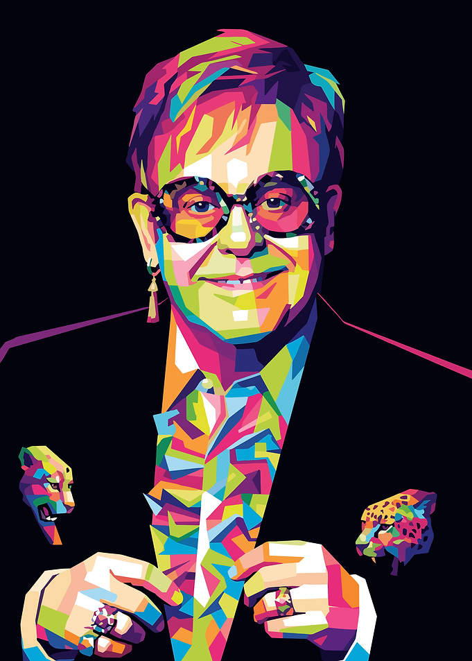 Elton John Pop Art Portrait