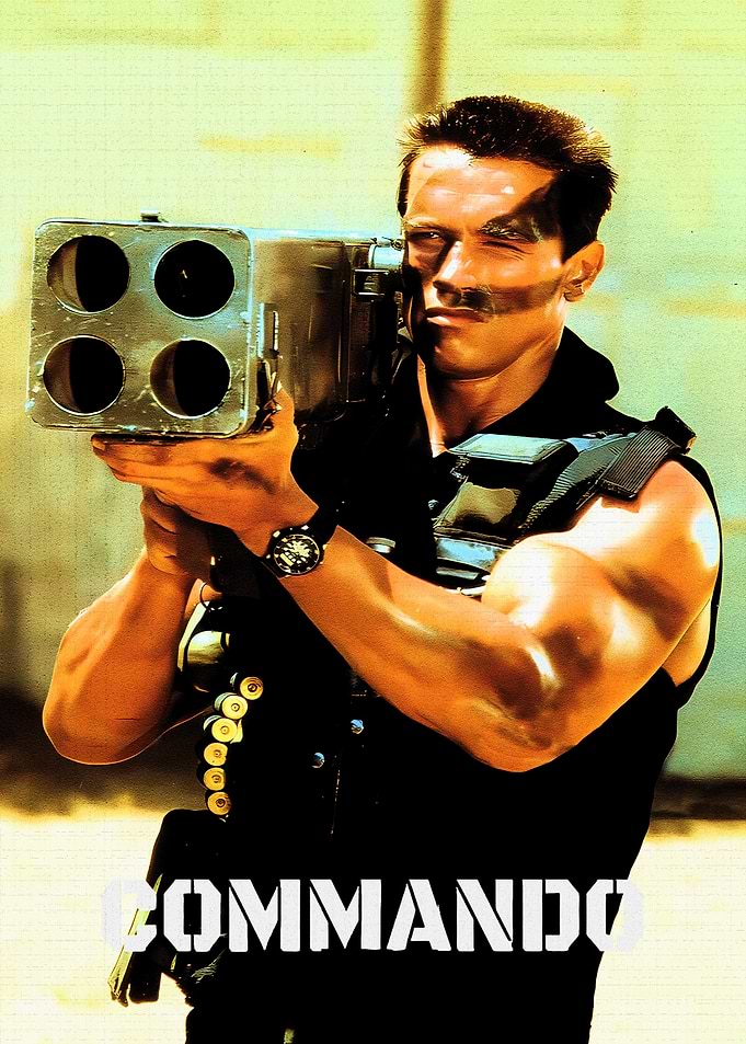 Arnold Schwarzenegger in Commando Movie Poster