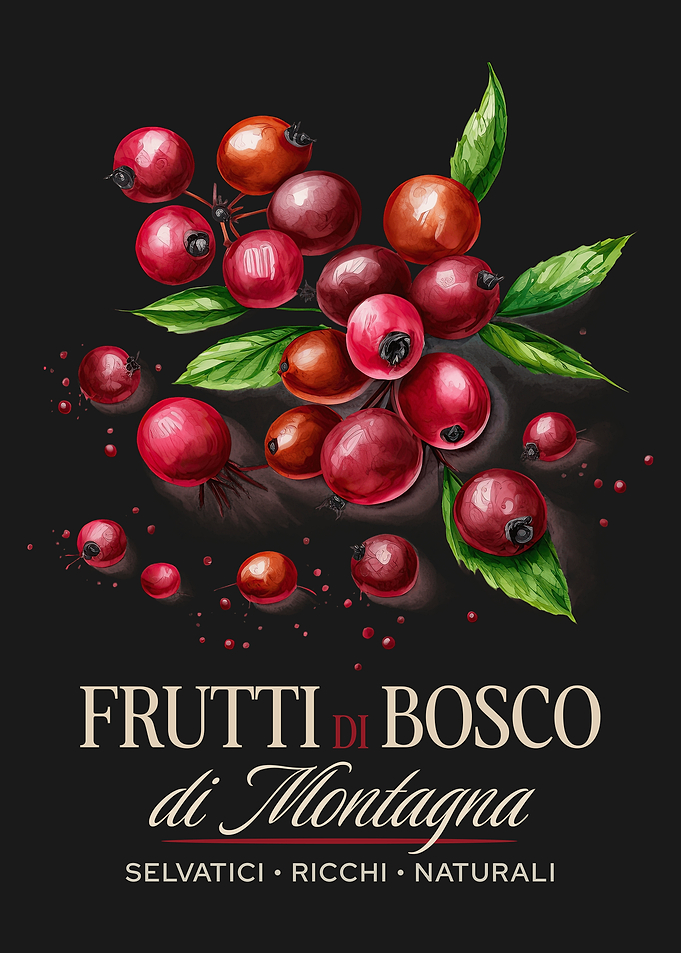 Wild Mountain Berries Illustration
