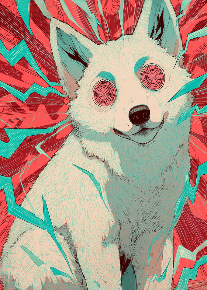 Psychedelic Hypnotic Wolf