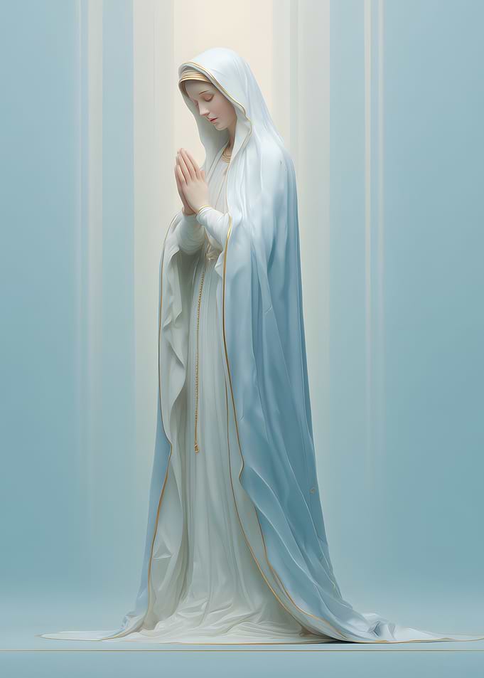 The Virgin Mary Praying Statue