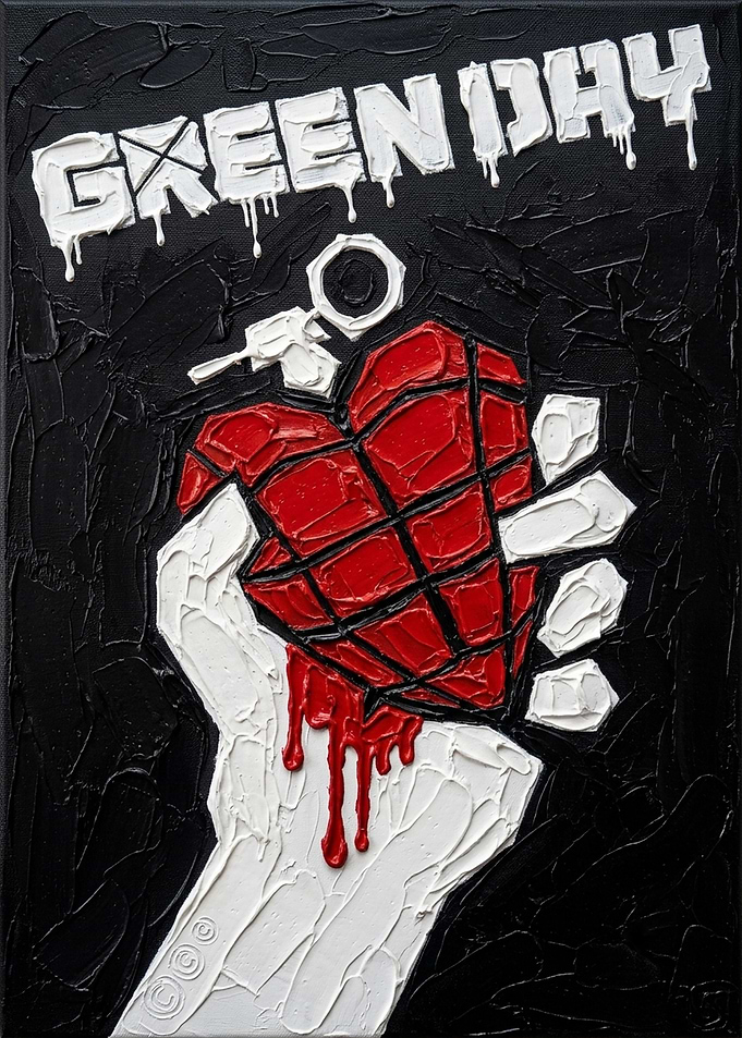 Green Day American Idiot Heart Painting