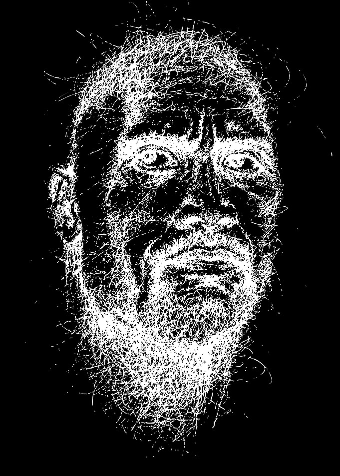 Scribble Art Portrait of a Man