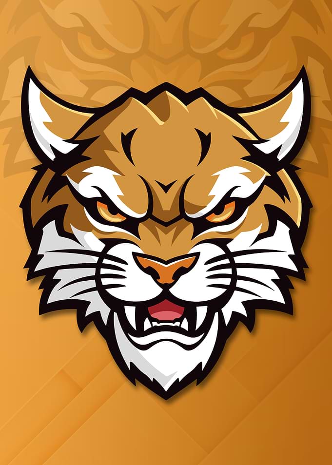 Aggressive Bobcat Mascot Logo