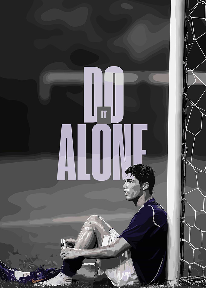 Cristiano Ronaldo Motivational Soccer Poster
