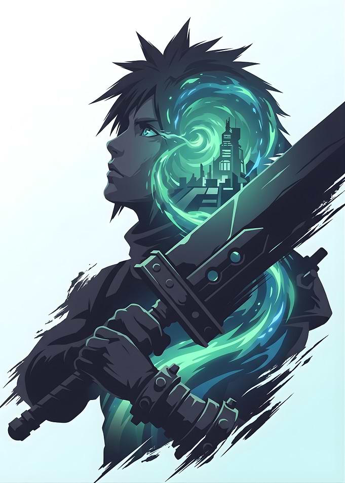Cloud Strife Final Fantasy VII Digital Art