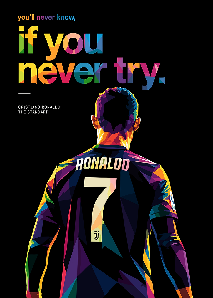 Cristiano Ronaldo Geometric Pop Art Poster