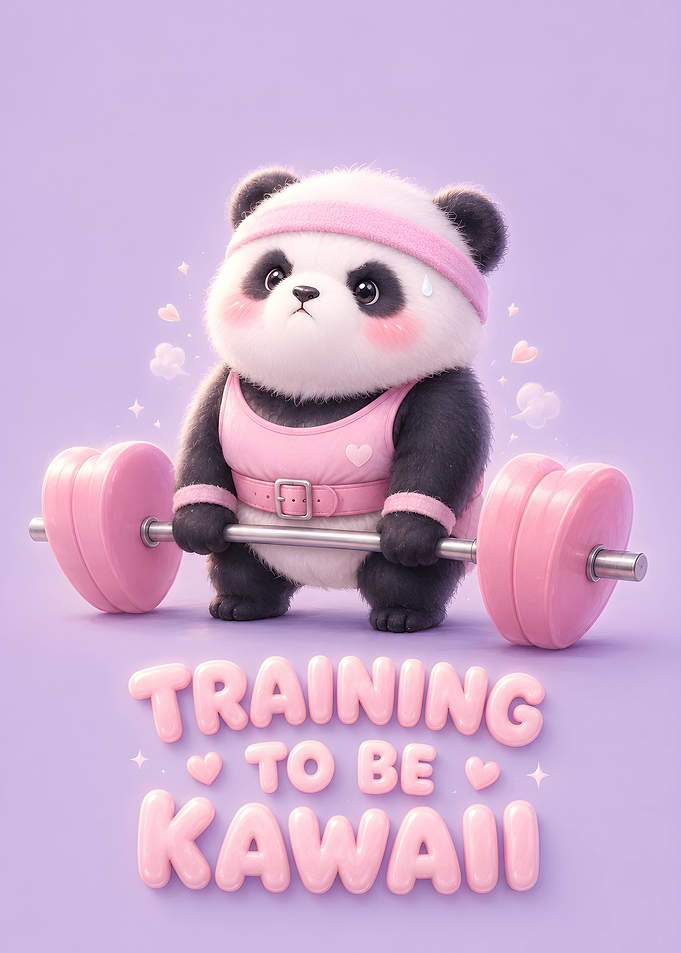 Cute Gym Panda Training To Be Kawaii Workout