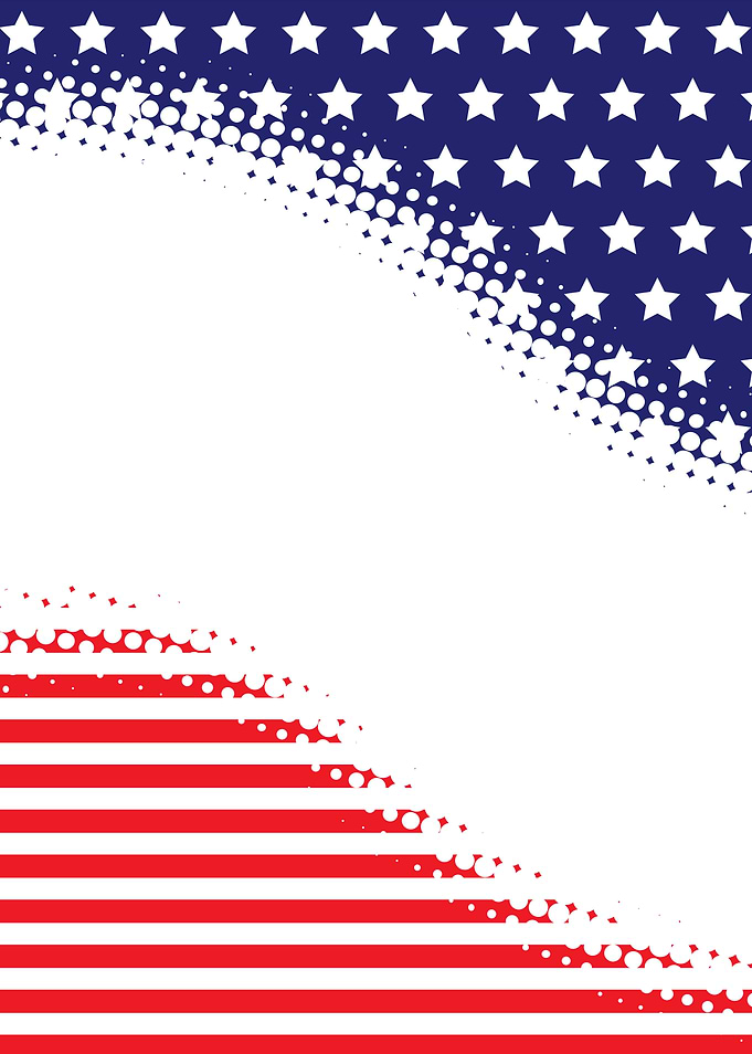 American Flag Halftone Background