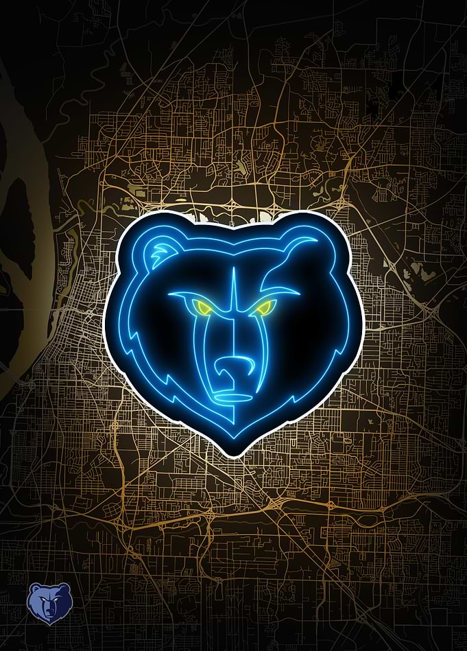 Memphis City Map: Grizzlies Pride
