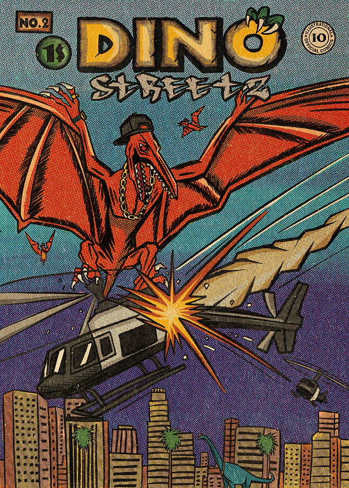 Dino Streetz Comic Book 2 Cover