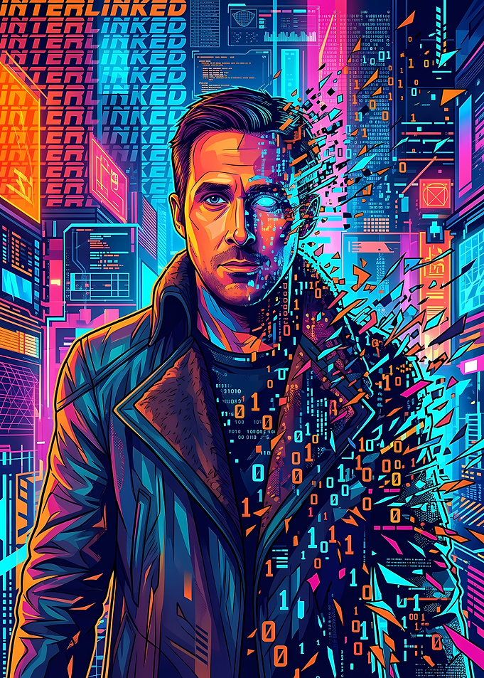 Blade Runner 2049 Digital Glitch Portrait