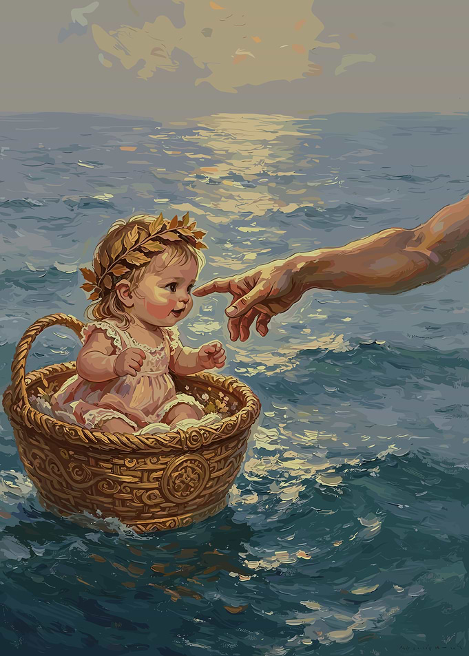Divine Touch Baby in Basket