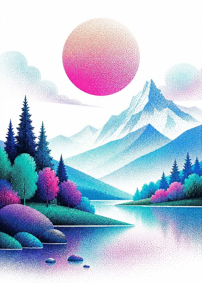 Mountain Lake Landscape