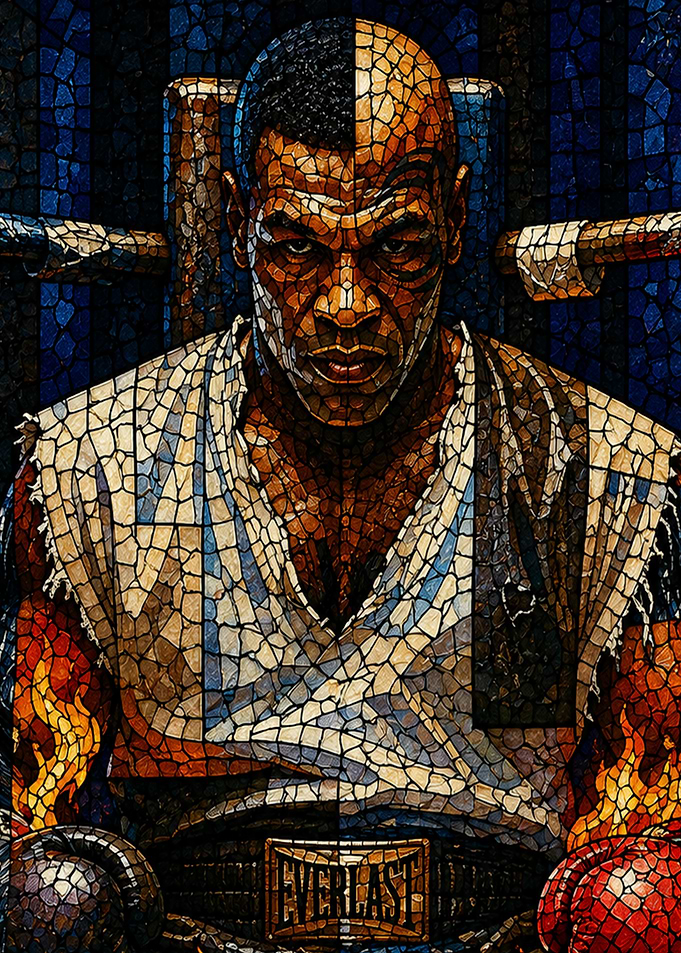 Mike Tyson Mosaic Portrait