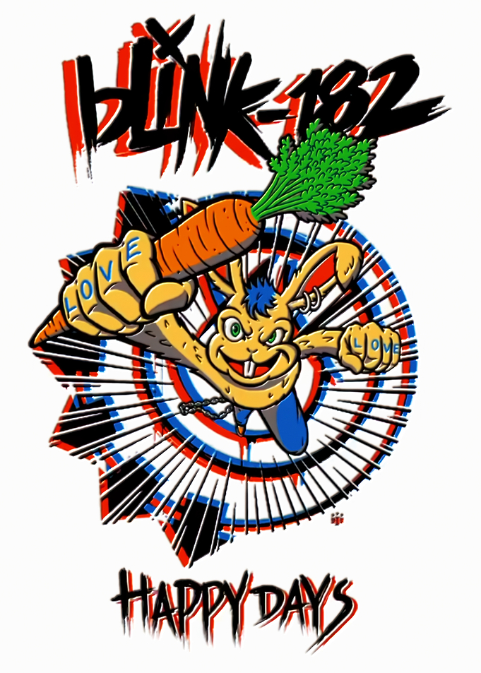 Blink-182 Happy Days Bunny Graphic