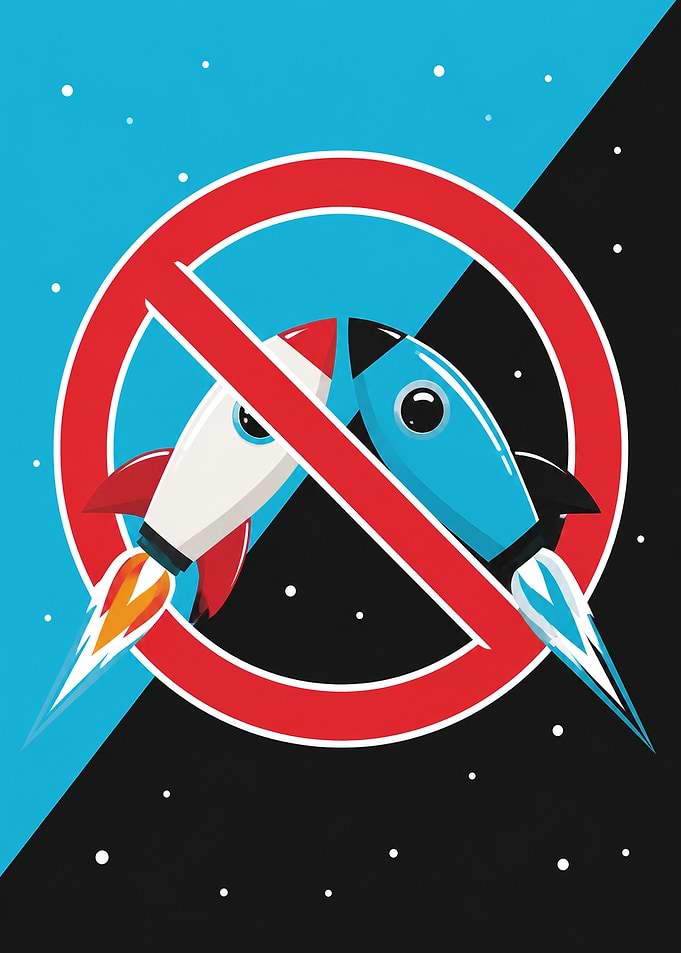 No Rockets Allowed Sign