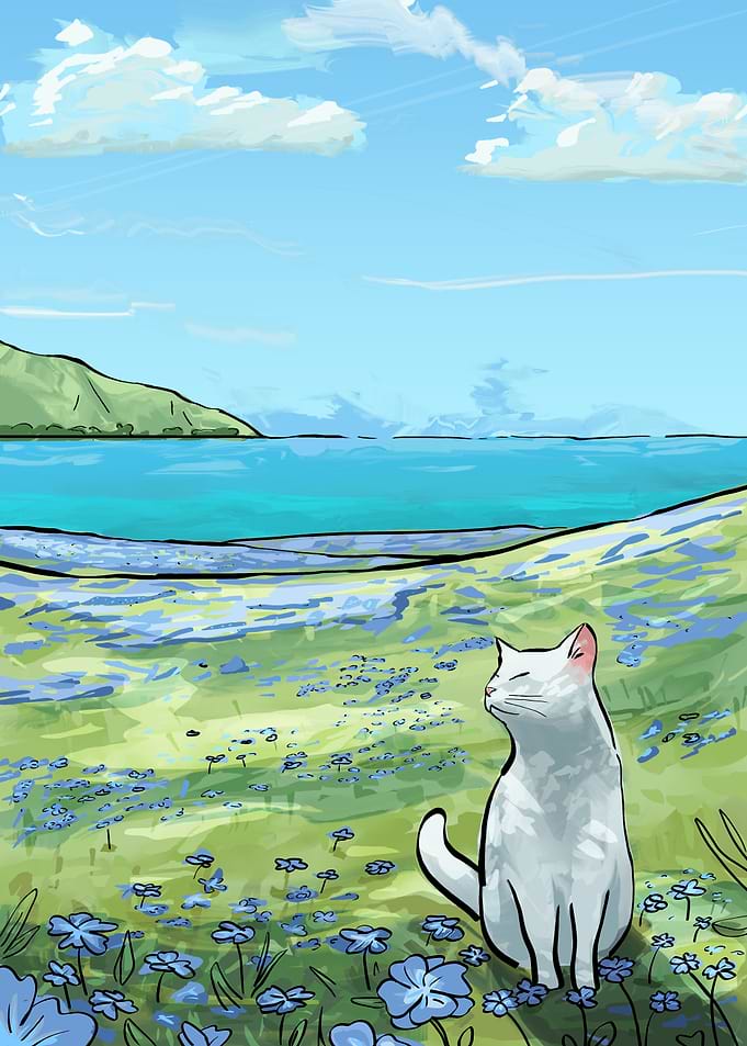 White Cat at the Hitachi Seaside Park