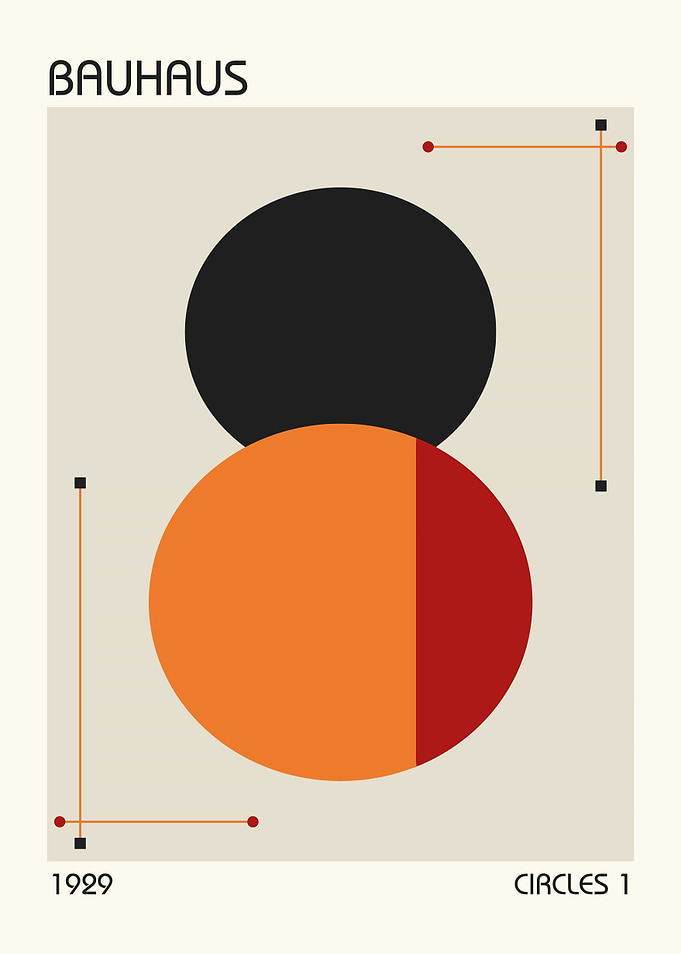 Bauhaus Minimalist Geometric Poster