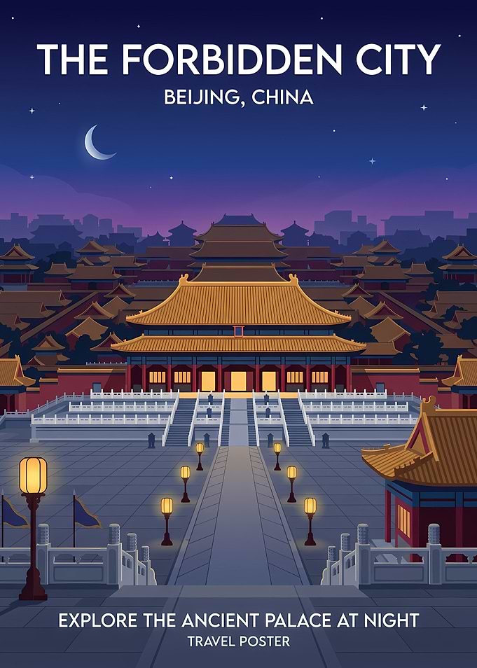 The Forbidden City Travel Poster