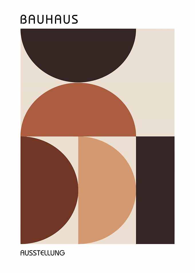 Bauhaus Geometric Exhibition Poster