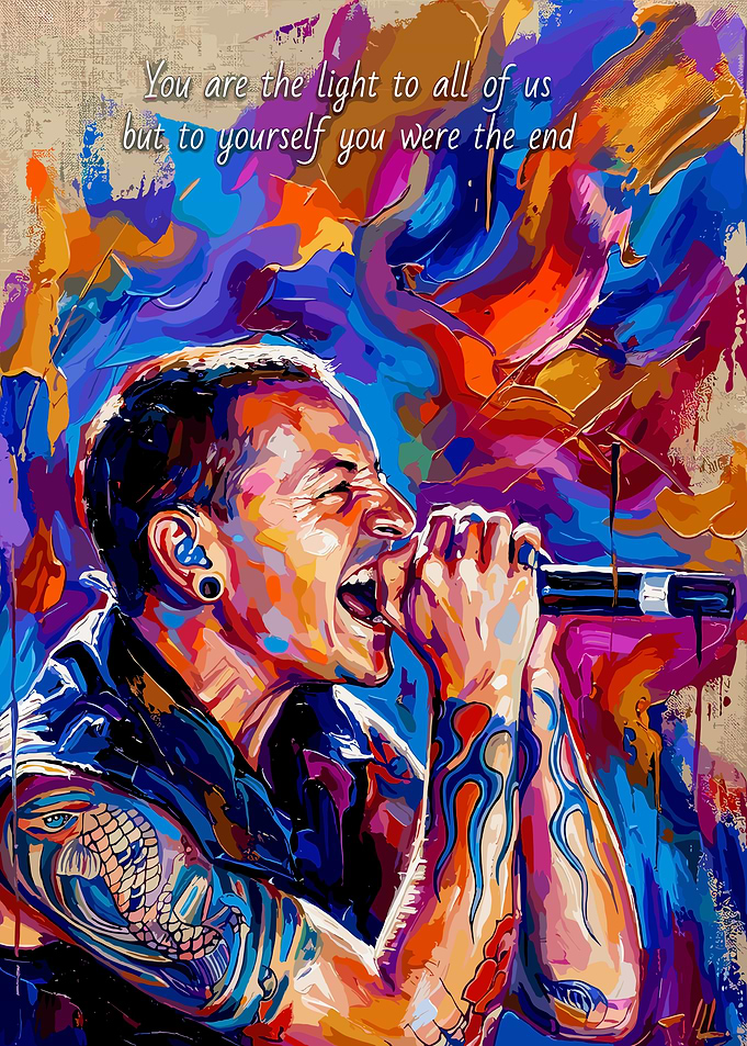 Chester Bennington Abstract Tribute Portrait