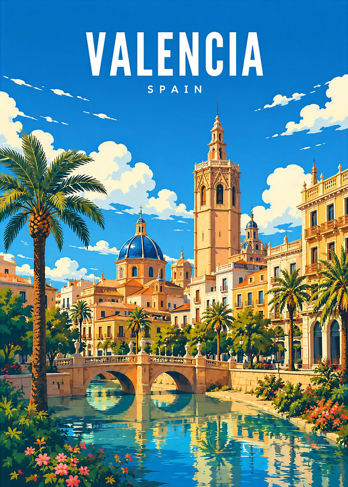 Valencia, Travel Poster