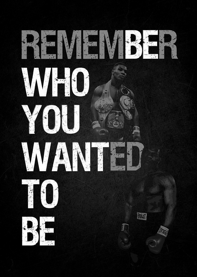 Mike Tyson Inspirational Boxing Poster