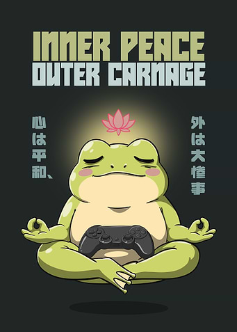 Zen Gaming Frog Meditating
