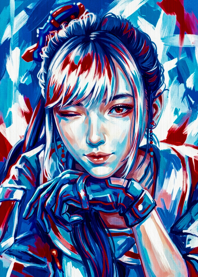 Stylized Anime Girl Portrait