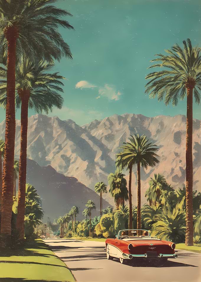 Vintage Palm Springs Road Trip Poster