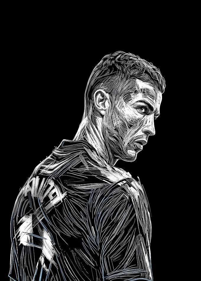 Cristiano Ronaldo Sketch Portrait