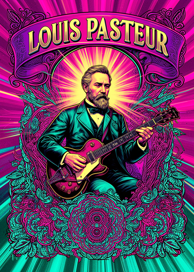 Louis Pasteur Playing Electric Guitar