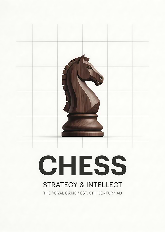 Minimalist Chess Knight Poster