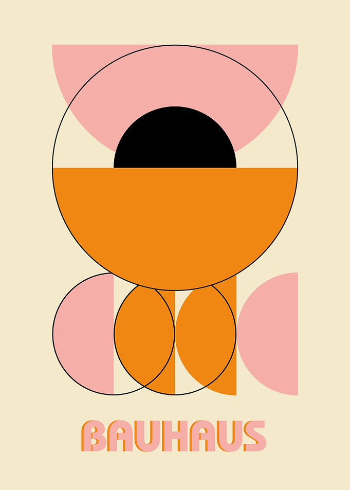 Bauhaus Geometric Abstract Poster
