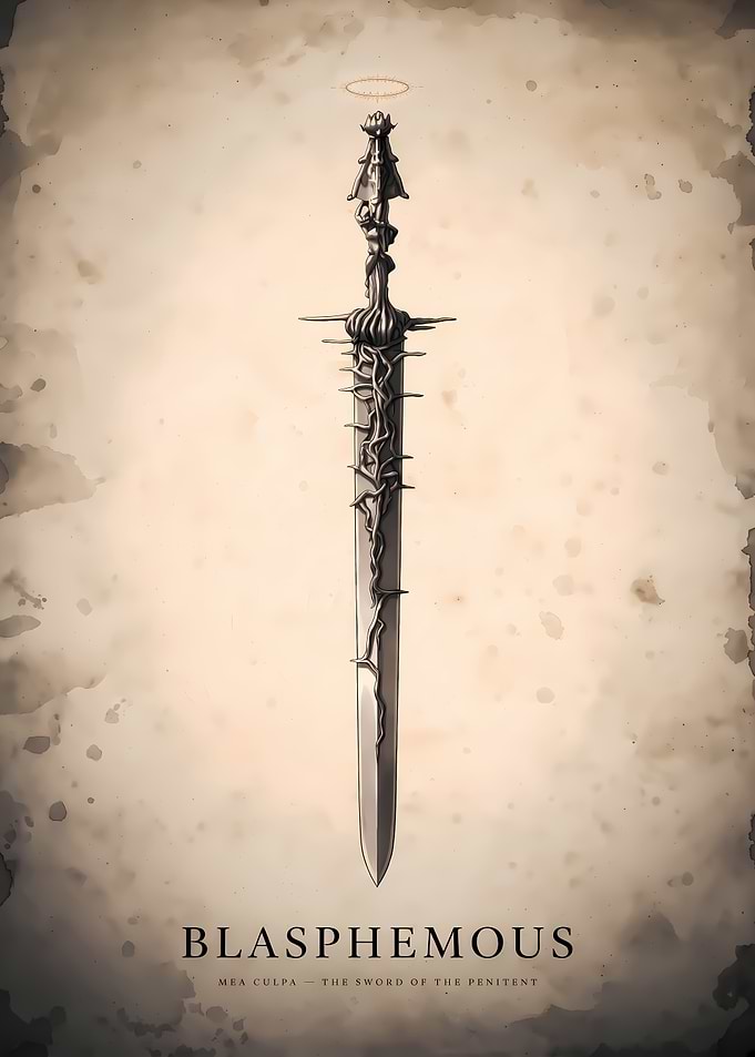 Blasphemous Mea Culpa Sword Poster