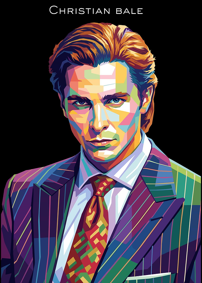 Christian Bale Pop Art Portrait