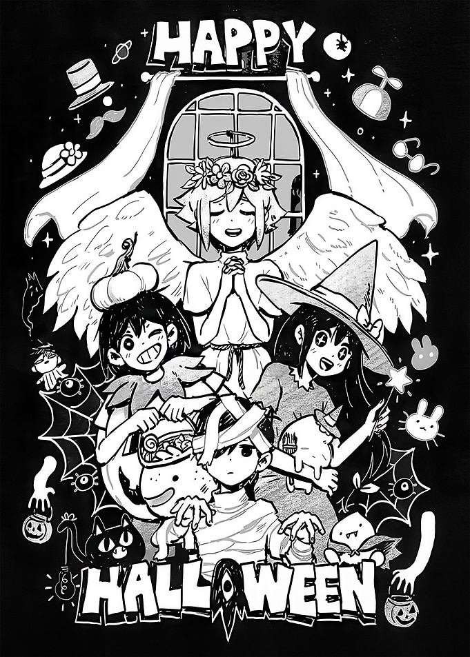 Omori Happy Halloween Illustration