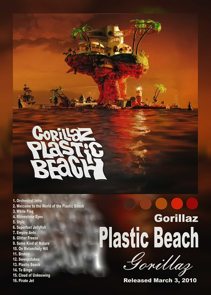 Gorillaz Plastic Beach Album Poster