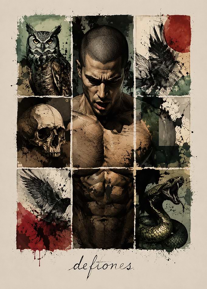 Deftones Artistic Collage Poster
