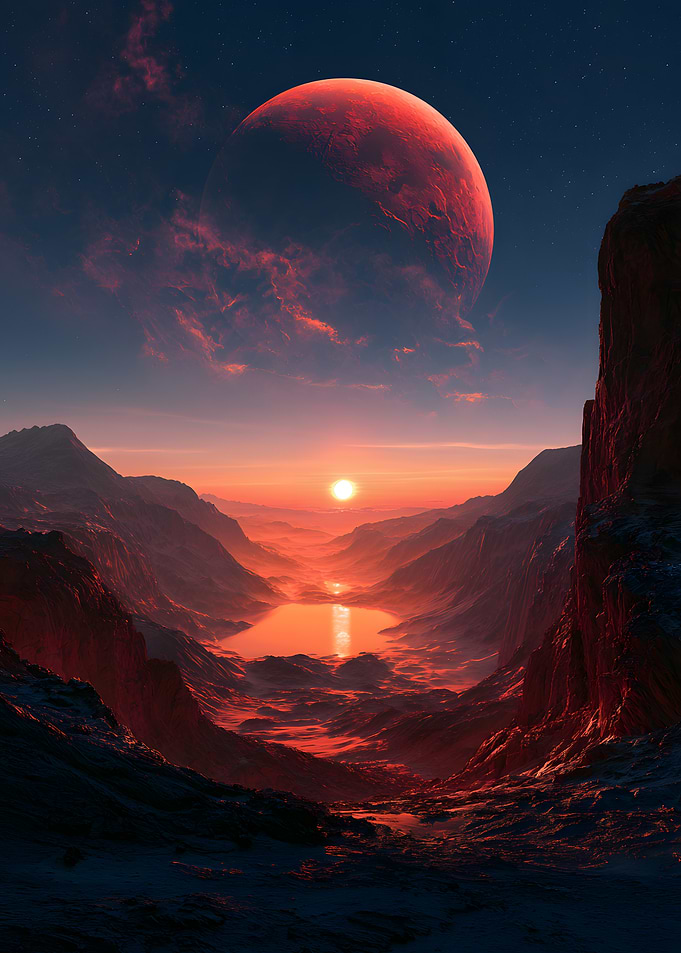 Red Alien Planet Landscape