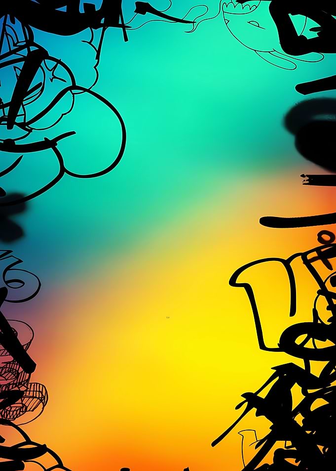 Abstract Graffiti Border Background