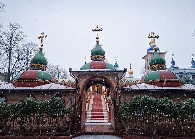 Orthodox Church in Winter Snow