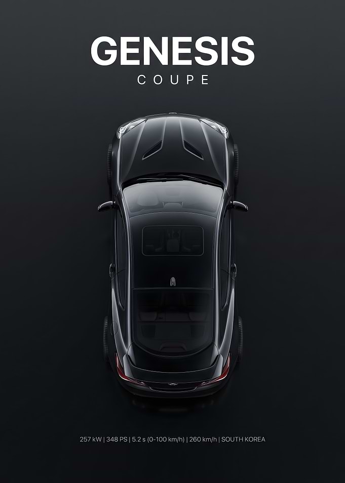 Genesis Coupe Top View Poster